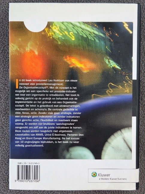 De cockpit van de organisatie - A.F.M. Kerklaan, Boeken, Ophalen of Verzenden, Kerklaan, Management, Zo goed als nieuw