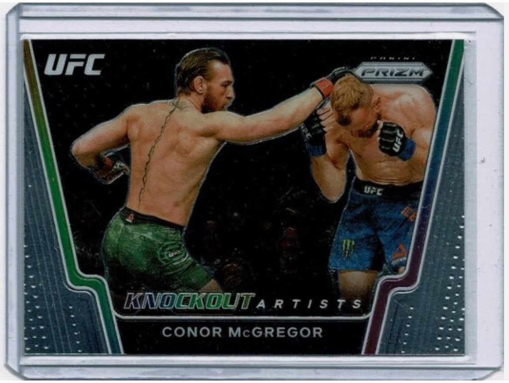 2021 Panini Prizm UFC Conor McGregor #16 Knockout Artists, Ophalen of Verzenden, Zo goed als nieuw, Overige sporten, Poster, Plaatje of Sticker
