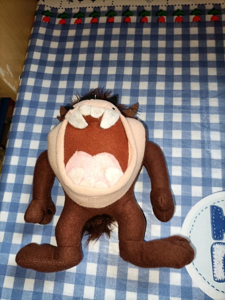 Taz knuffel Play by Play 17 cm Looney Tunes, Ophalen of Verzenden, Zo goed als nieuw, Overige typen