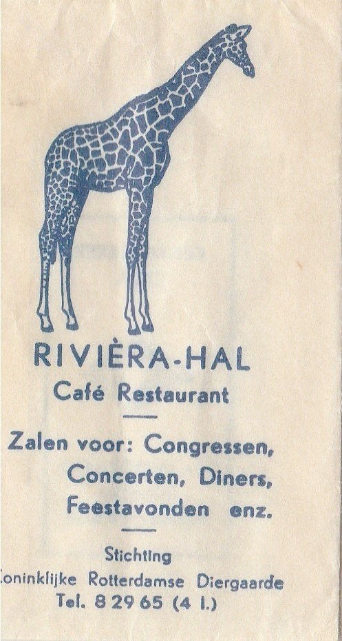 Diergaarde Blijdorp Rotterdam - giraf congres concert diner, Ophalen of Verzenden