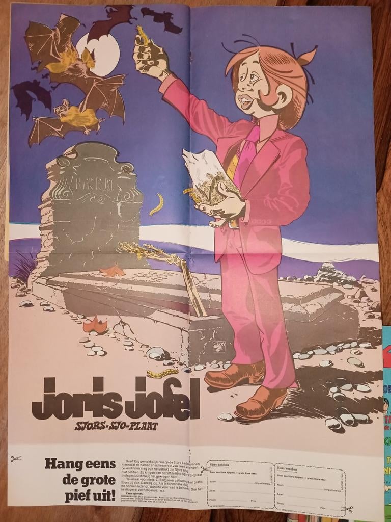 Joris Jofel poster uit Sjors weekblad 1973 - Goede staat, Ophalen of Verzenden