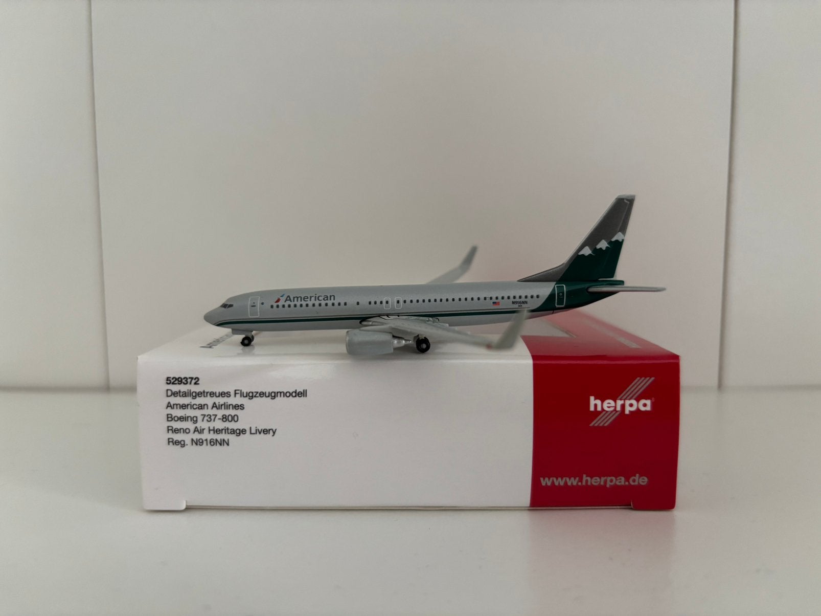 Herpa 529372 American Airlines Boeing 737-800 1:500, Ophalen of Verzenden, Zo goed als nieuw, Schaalmodel