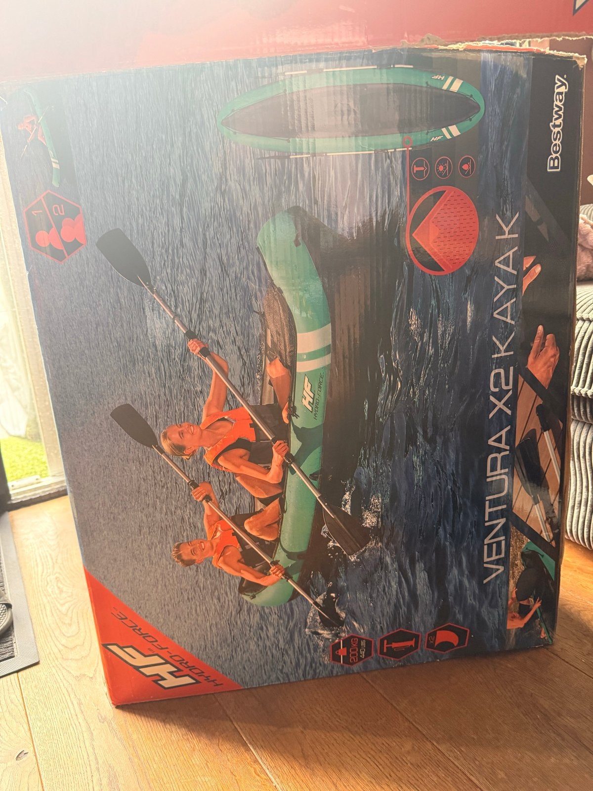 Bestway Hydro-Force Ventura X2 Kayak - Zo goed als nieuw, Watersport en Boten, Kajaks, Ophalen, Opblaasbaar, Zo goed als nieuw