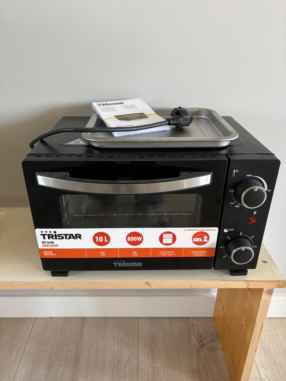 Mini oven Tristar, Minder dan 45 cm, Campingoven, Ophalen of Verzenden, Zo goed als nieuw
