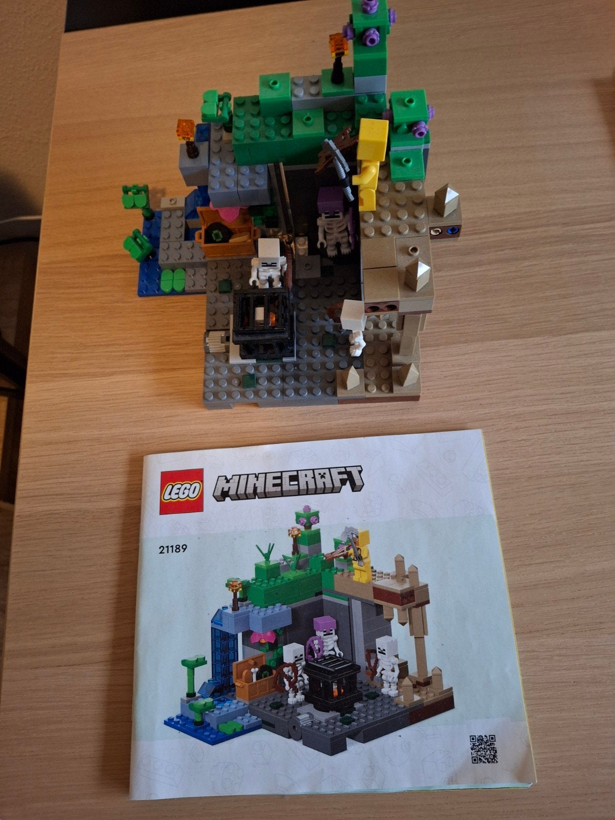 LEGO Minecraft 21189 De Skeletkerker - Zonder doos, Gebruikt, Minecraft, Lego, Ophalen of Verzenden
