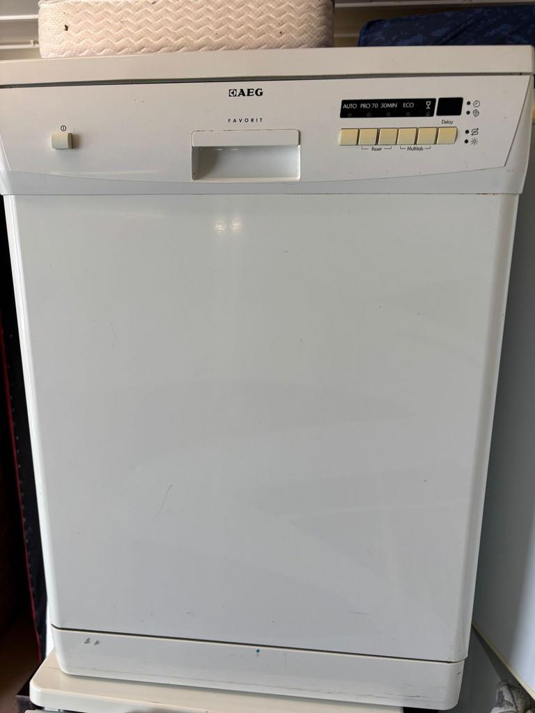 AEG Favorit vaatwasser - Wit, vrijstaand, Witgoed en Apparatuur, Ophalen, 60 cm of meer, Eco programma, Zo goed als nieuw