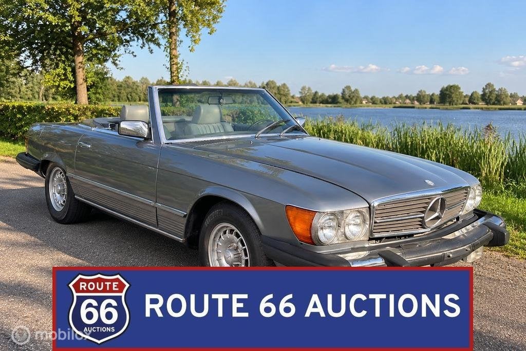 Mercedes-Benz 380 SL | 1982 | Route 66 Auctions, Auto's, Overige carrosserieën, Zwart, Mercedes-Benz, Bedrijf