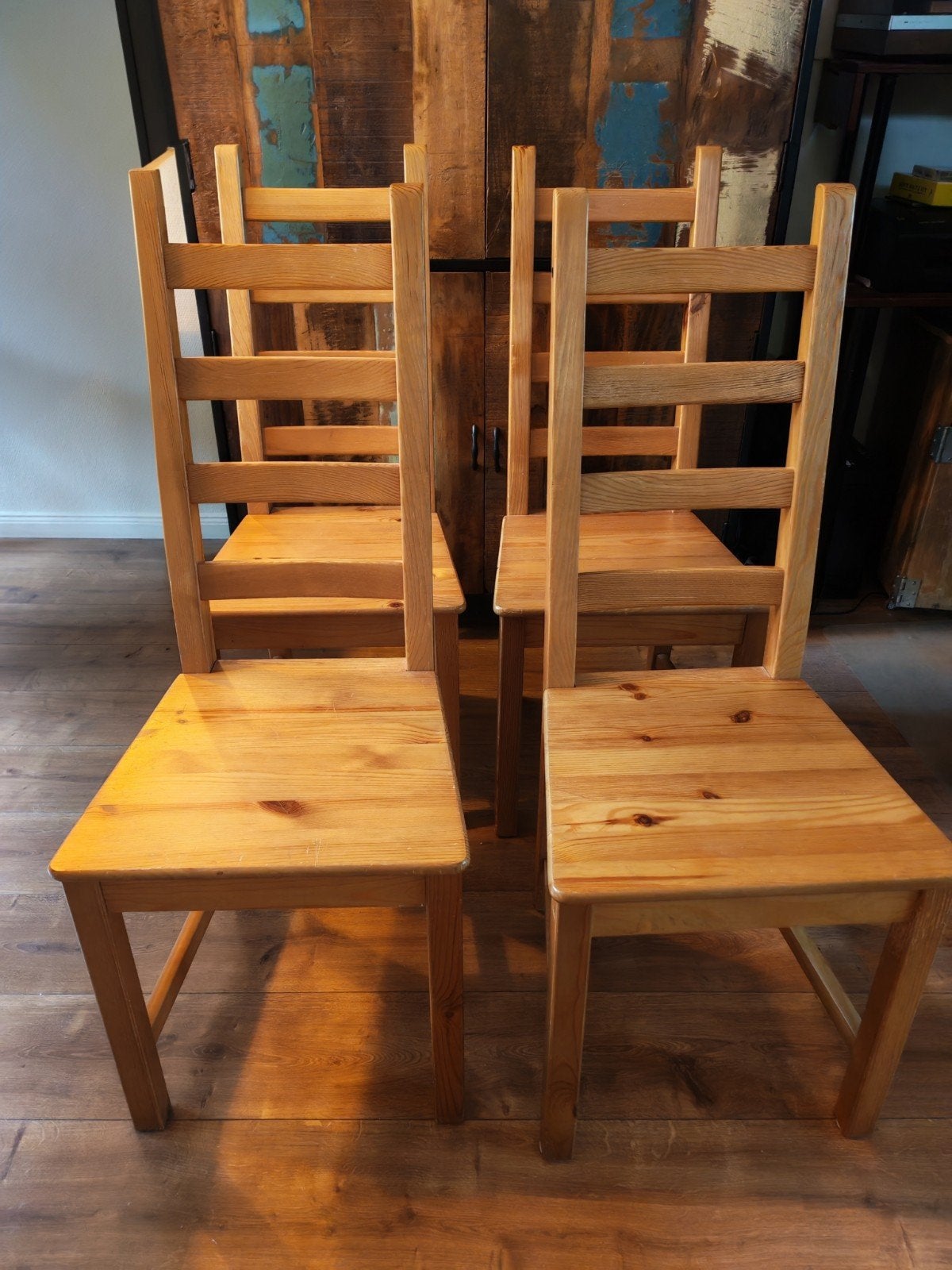6x IKEA Kaustby stoelen van massief grenen, Ophalen, Gebruikt, Vijf, Zes of meer stoelen, Hout