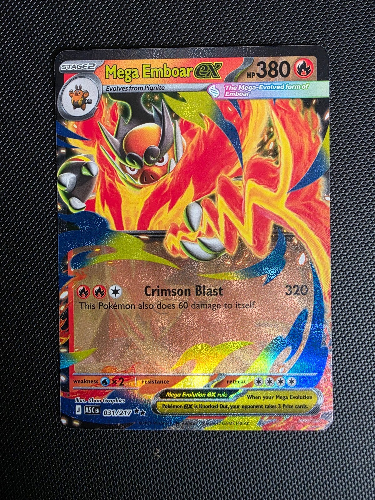 mega emboar ex #031 ascended heroes, Ophalen of Verzenden, Nieuw, Losse kaart