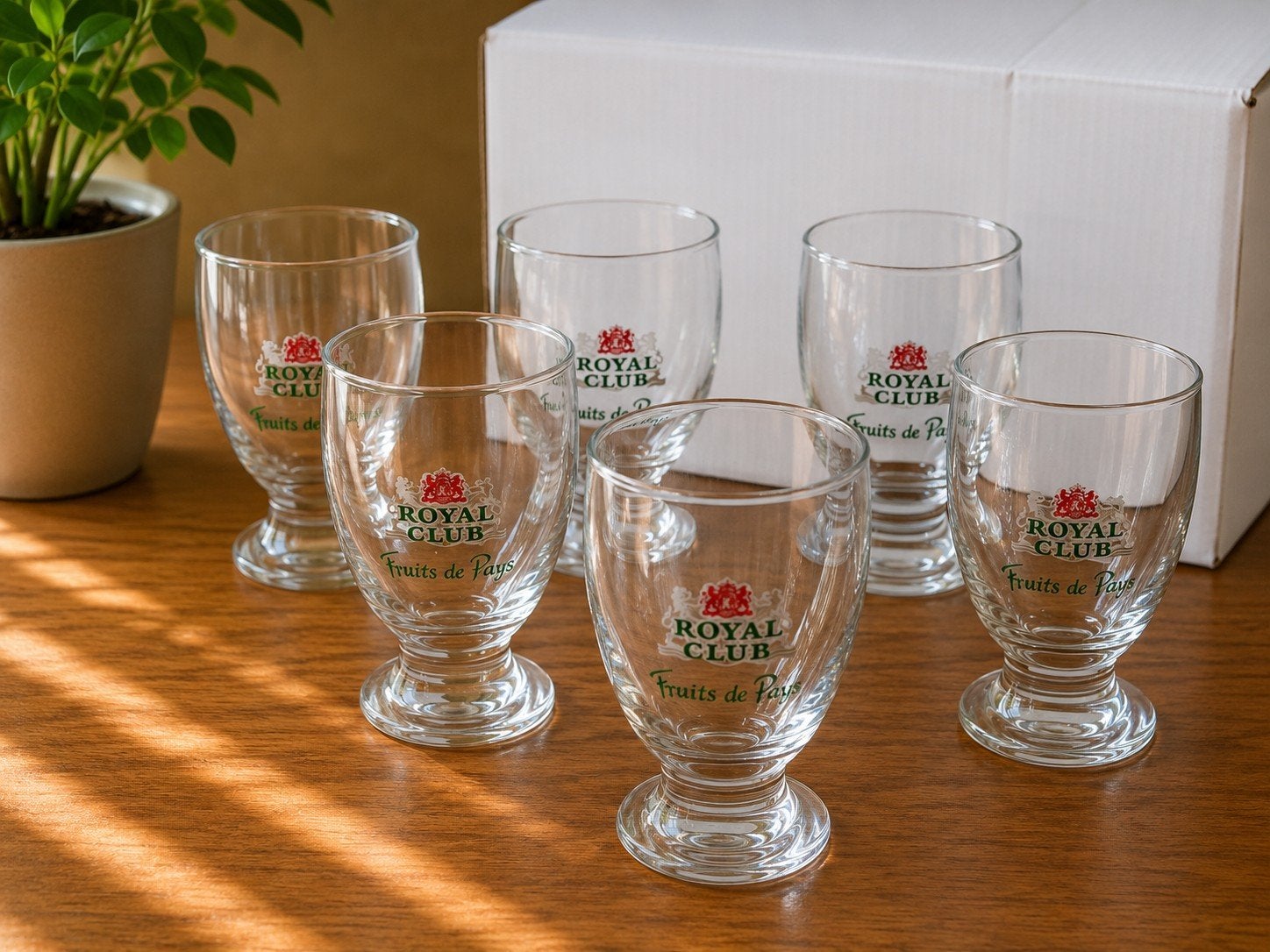 Set van 6 Royal Club Fruits de Pays glazen, Onbekend, Nieuw, Ophalen of Verzenden, Onbekend
