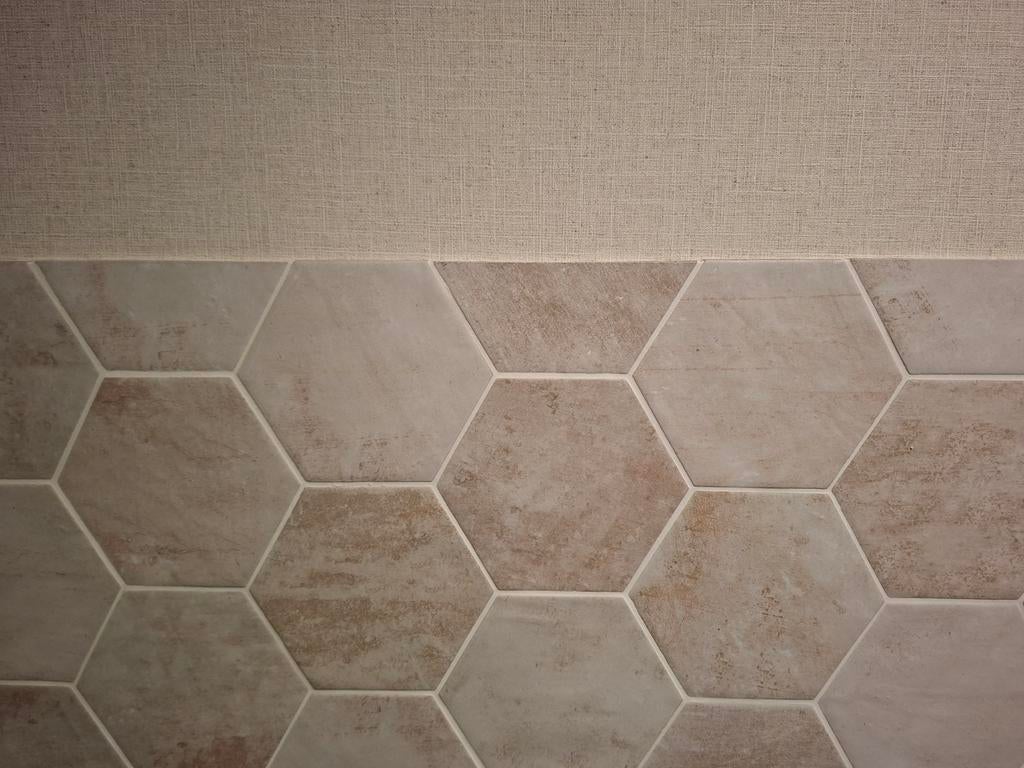 Prachtige wandtegels hexagon naturel, Nieuw, Minder dan 20 cm, Minder dan 5 m², Wandtegels