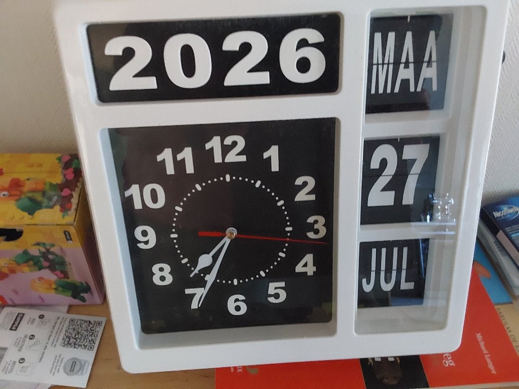 Klok slechtziende of oudere perel 106, Ophalen, Zo goed als nieuw, Wandklok