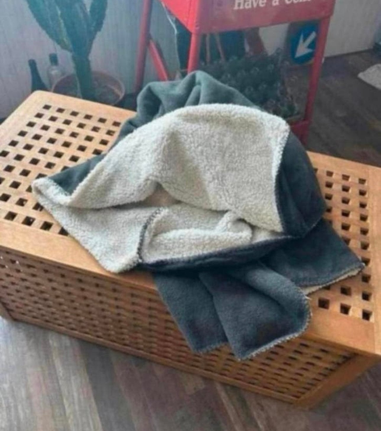 Heerlijke warme en zachte plaid van teddy stof, Ophalen of Verzenden, Zo goed als nieuw