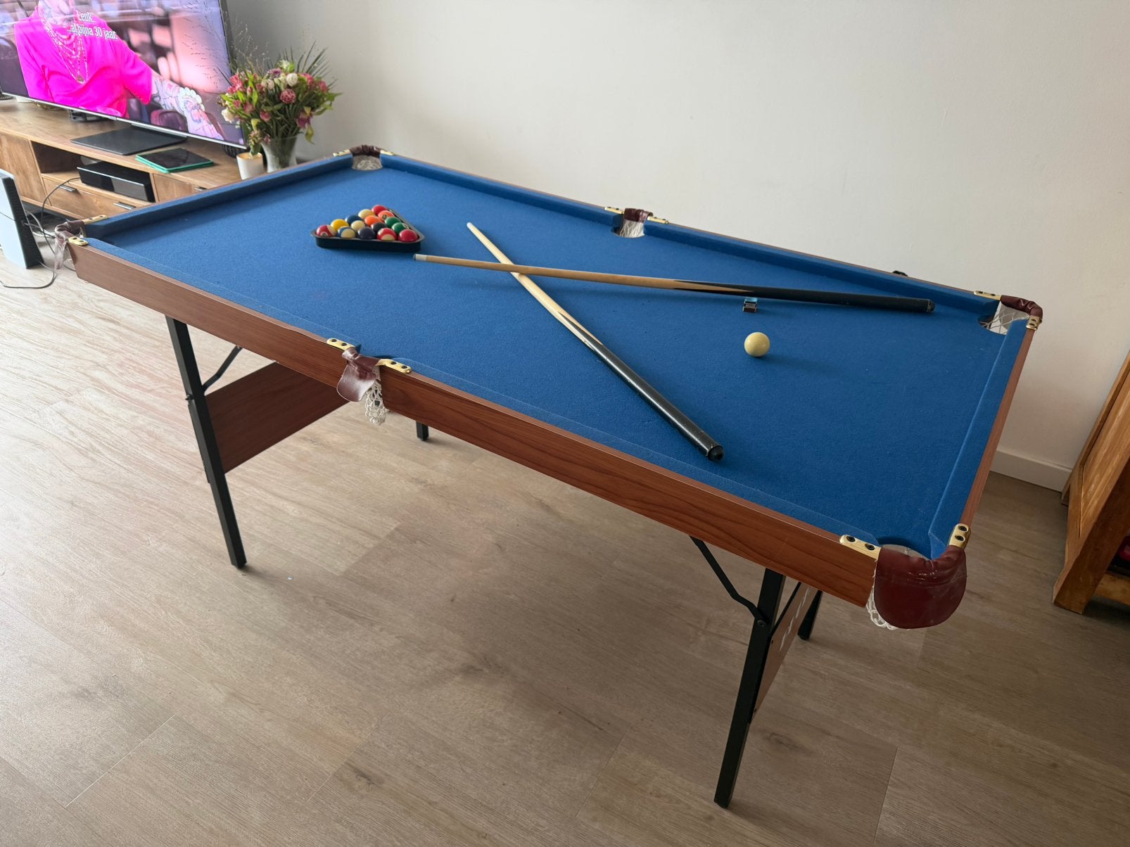 Inklapbare 6 ft pooltafel, Ophalen of Verzenden, Zo goed als nieuw, Pooltafel