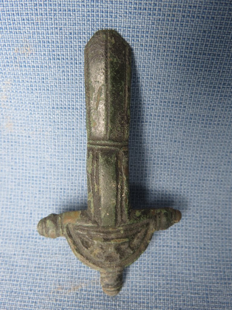 Merovingische rijk – fibula in brons - 6e - 7e eeuw A.D., Ophalen of Verzenden, Brons