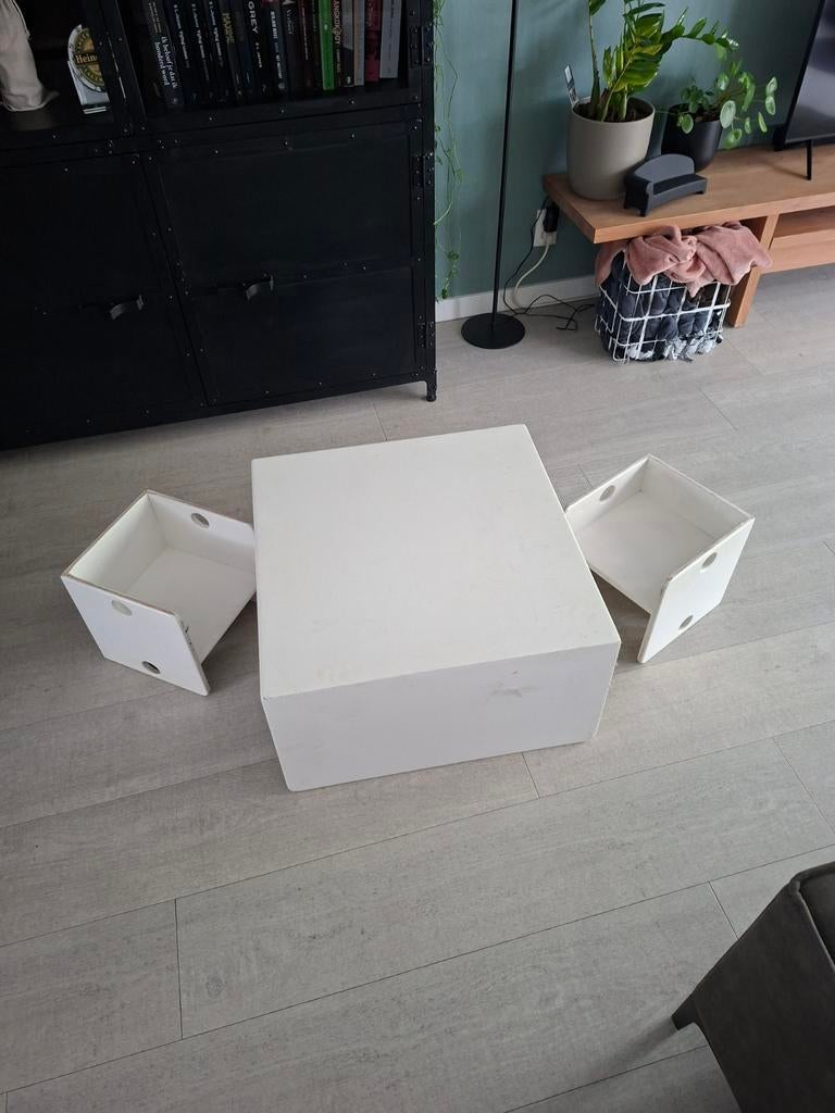 Kubus kinderset tafel +2 stoeltjes, Kinderen en Baby's, Kinderkamer | Tafels en Stoelen, Ophalen, Gebruikt, Tafel(s) en Stoel(en)