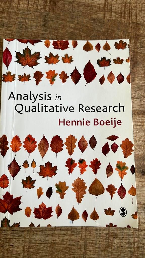Analysis in qualitative Research 0781847870070, Boeken, Ophalen of Verzenden, Beta, Zo goed als nieuw, WO