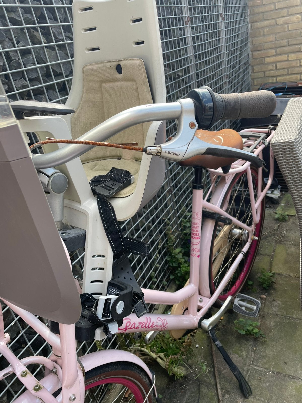 Dames -fiets met 2 zitjes .ook zonder zitjes tekoop, Ophalen, 2 zitjes, Gebruikt, Velgrem