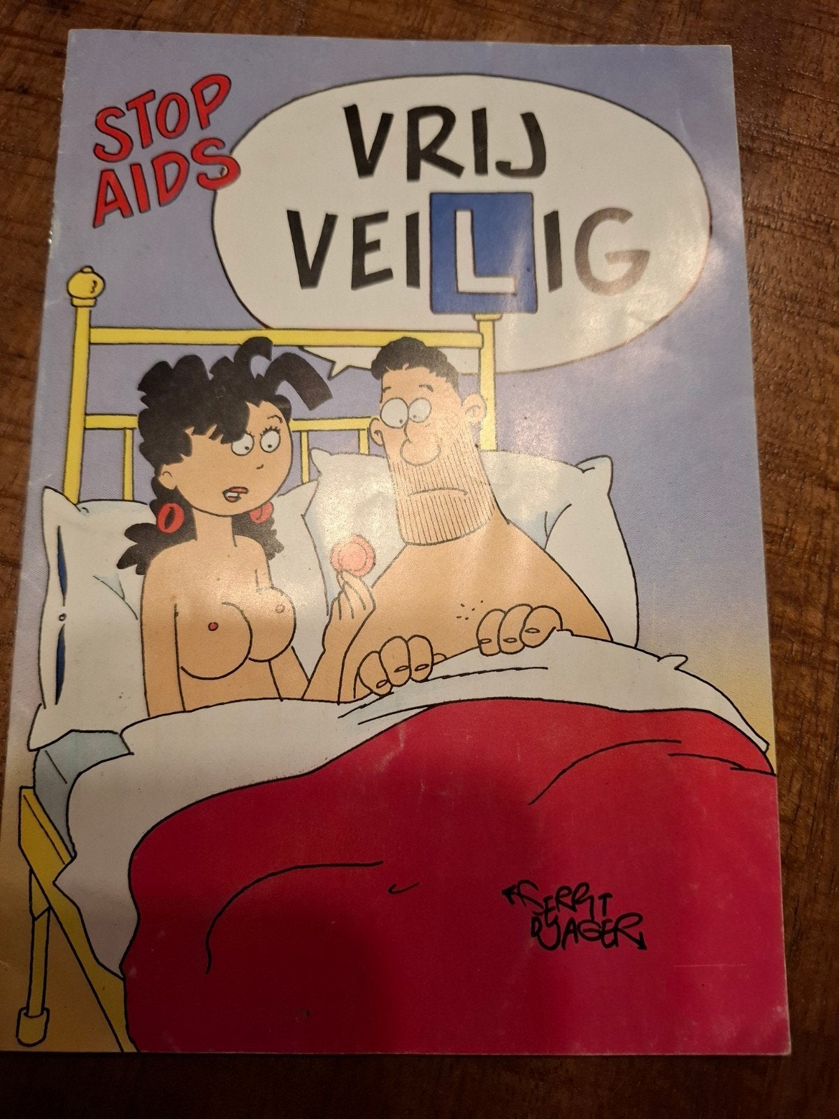 Campagnefolder Gerrit de Jager - SOA Stichting, Eén stripboek, Ophalen of Verzenden, Zo goed als nieuw, Gerrit de Jager