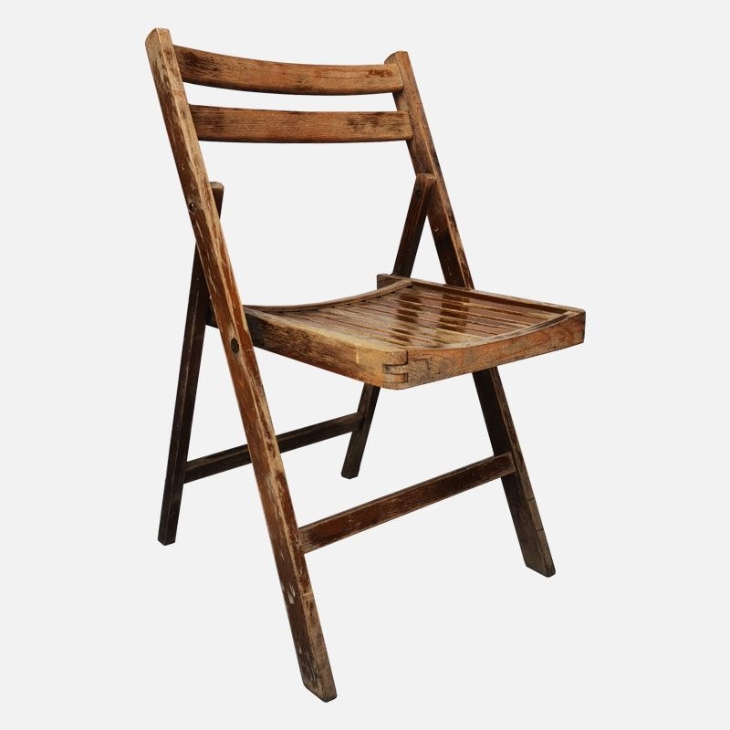 Houten klapstoelen, Huis en Inrichting, Ophalen, Gebruikt, Bruin, Vijf, Zes of meer stoelen