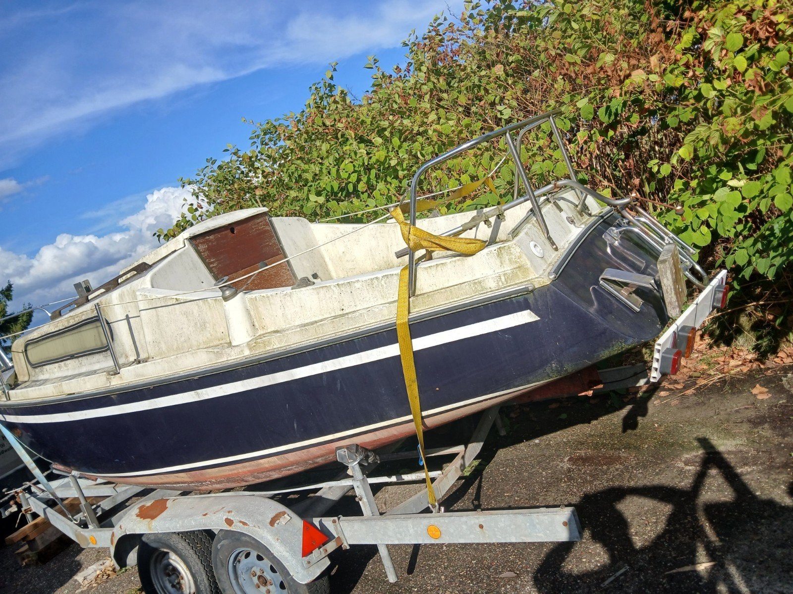 zeilboot met opknapper trailer, Ophalen, Gebruikt