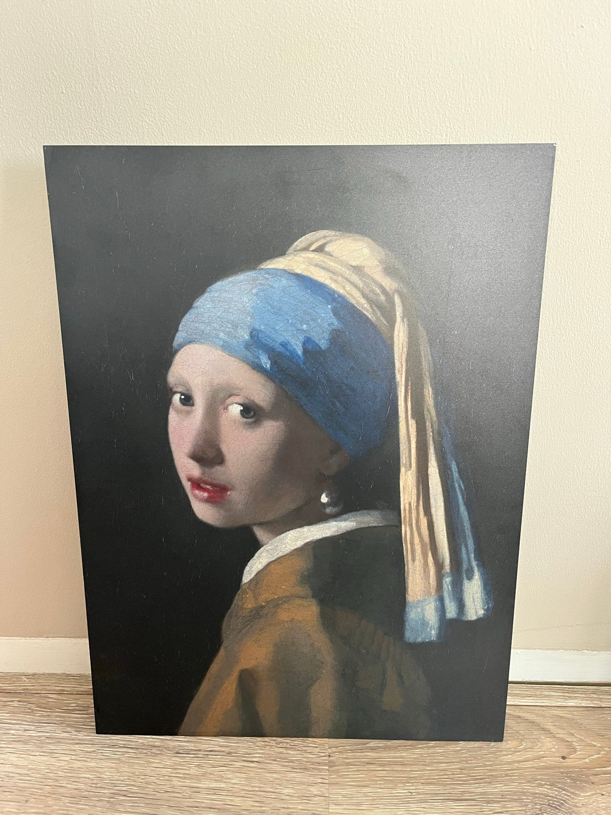 Meisje met de parel - Johannes Vermeer reproductie, Doek, Portret of Personen, Ophalen of Verzenden, Klassiek