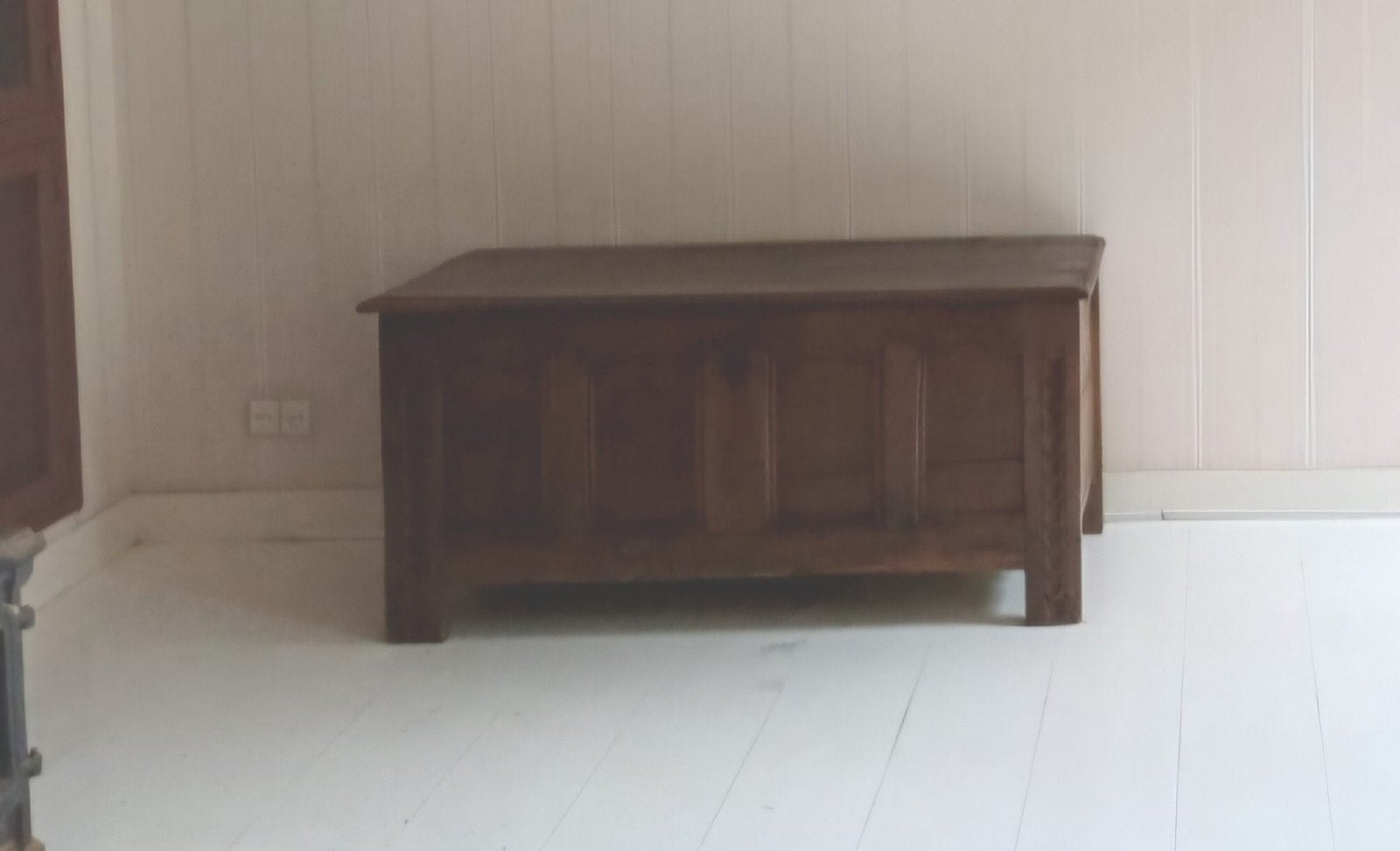 Antieke houten kist/dekenkist, Ophalen