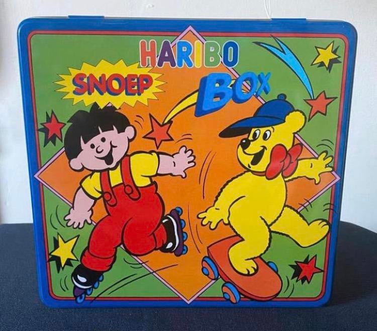 Groot vierkant blik van Haribo Snoep Box. Afm. 23x22x5,5 cm., Verzamelen, Ophalen of Verzenden, Zo goed als nieuw, Overige, Overige merken