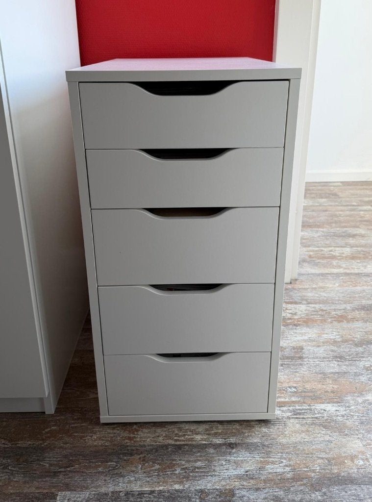 IKEA Alex, ladeblok met 5 lades, Ophalen, Overige materialen, Minder dan 50 cm, 5 laden of meer