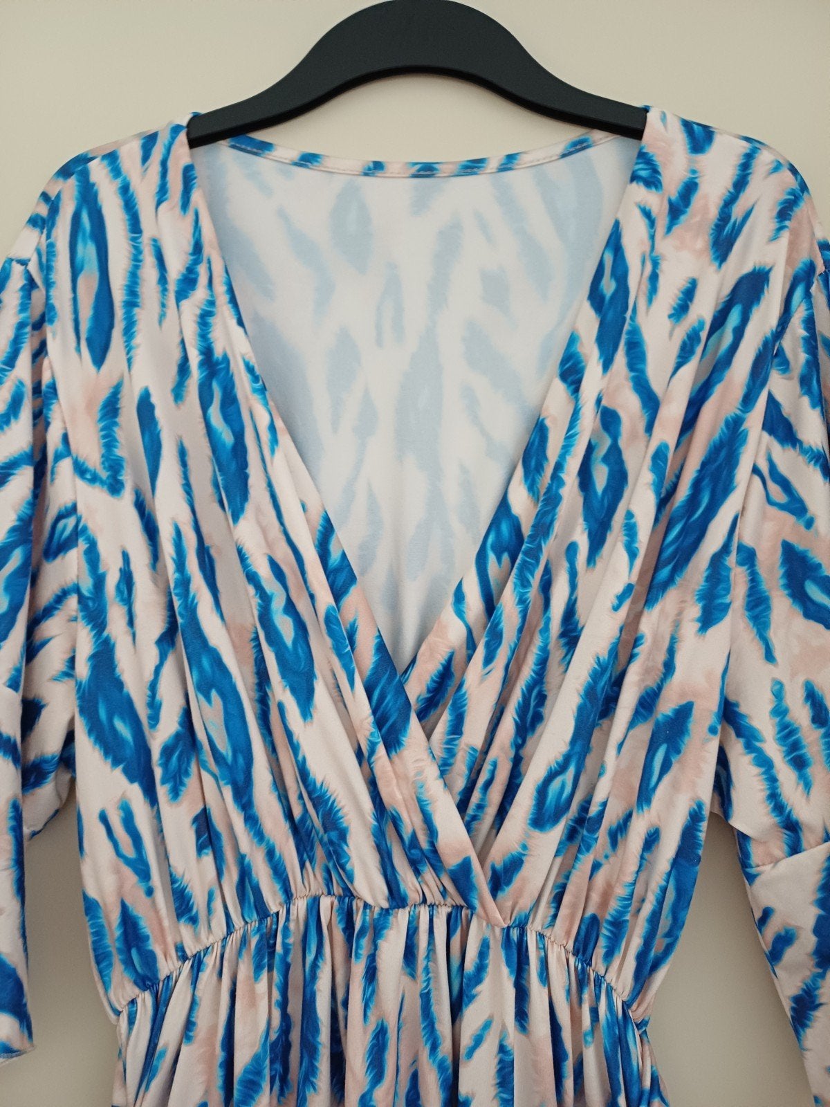 Zomerse jurk met zebraprint - Maat XL, Blauw, Maat 46/48 (XL) of groter, Ophalen of Verzenden, Onbekend