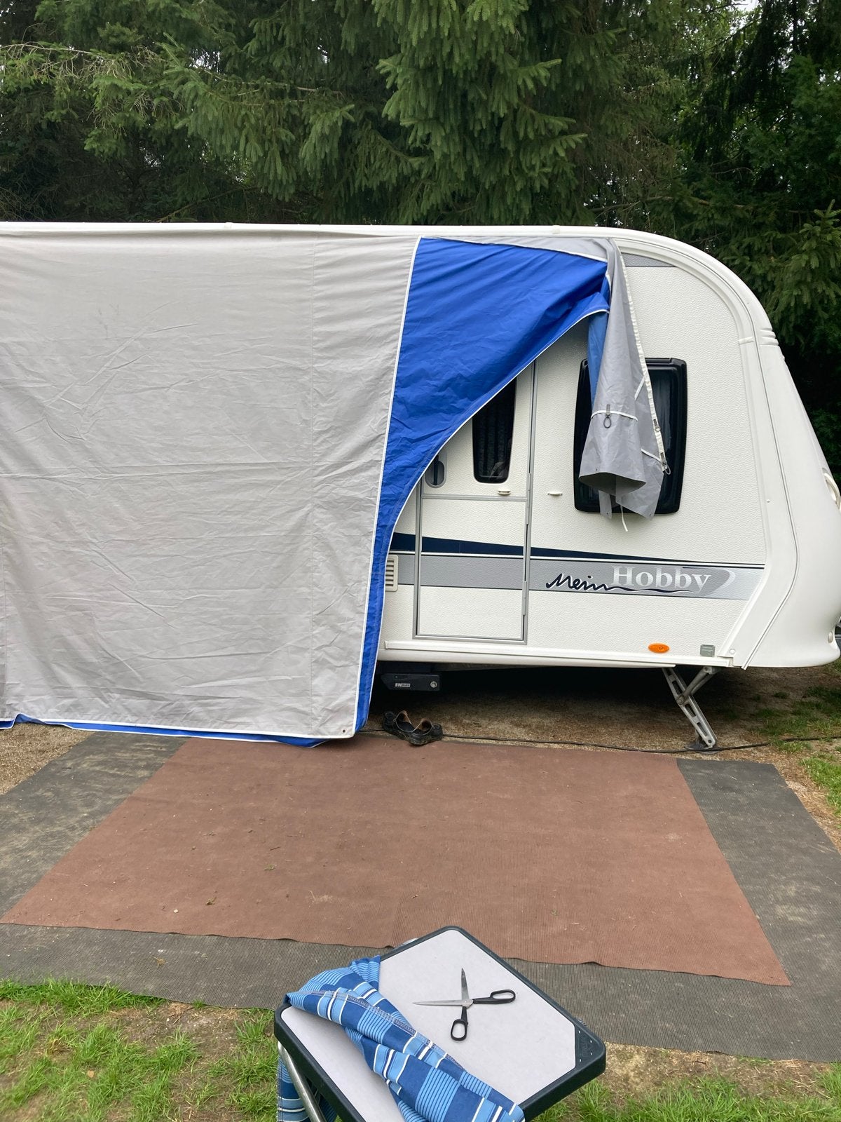 Isabella luifel met uitritsbare zijwanden, omloop 850 cm, Caravans en Kamperen, Caravan accessoires, Ophalen, Gebruikt