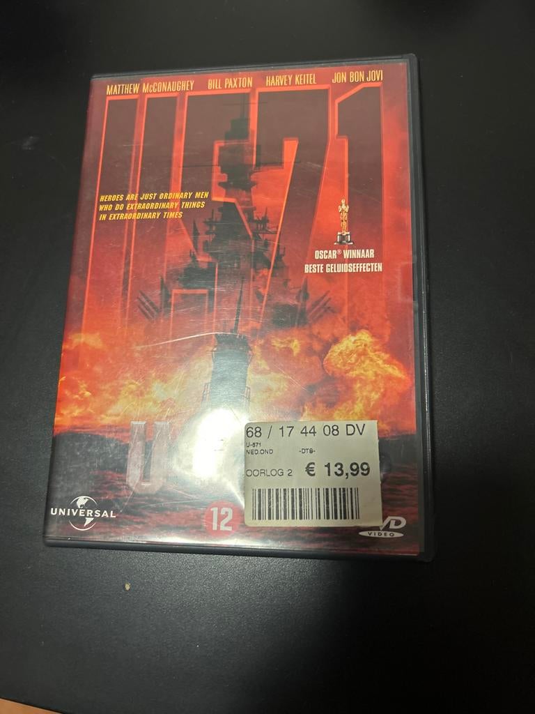 U-571 DVD - Actiethriller met Matthew McConaughey, Vanaf 12 jaar, Ophalen of Verzenden, Gebruikt, Actiethriller