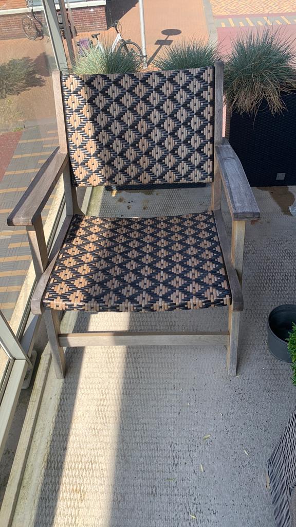 Tuinstoel, Wehkamp 2 jaar oud, Ophalen of Verzenden, Zo goed als nieuw, Hout