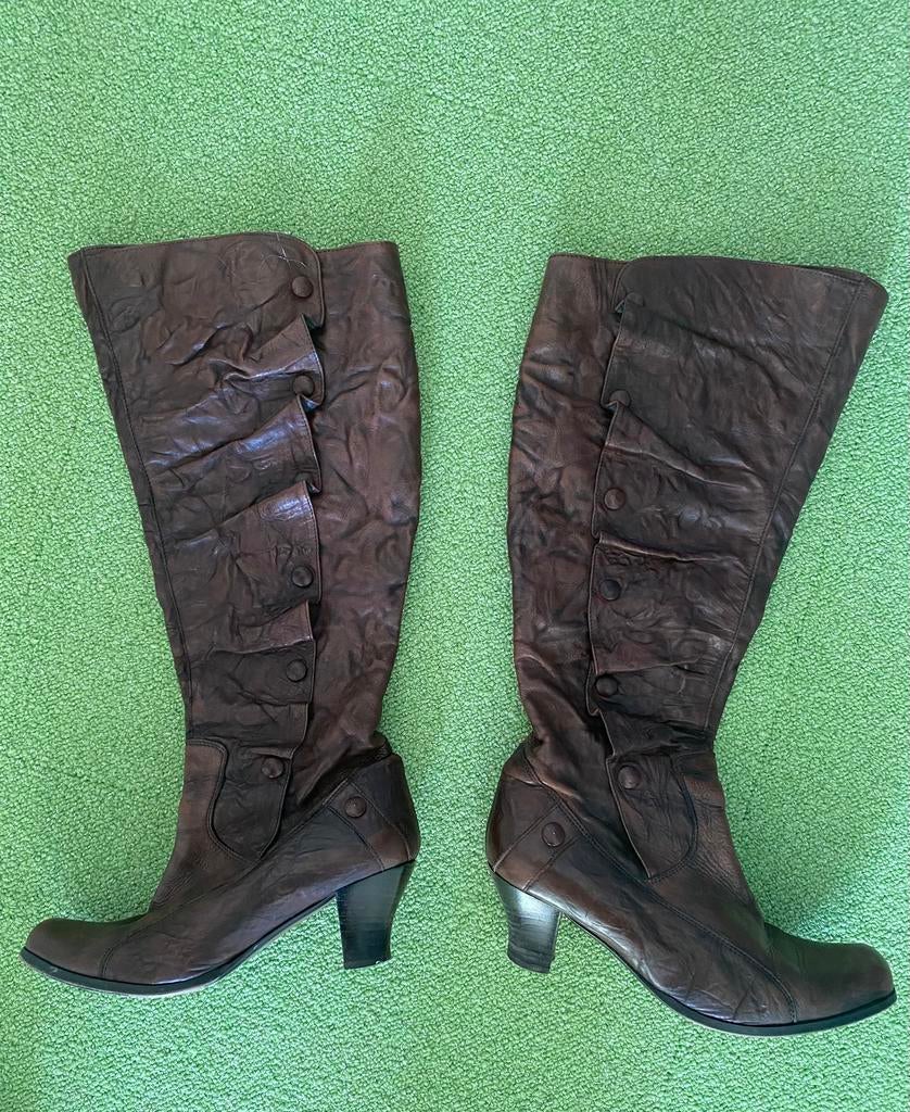 Vintage Bladelli leren laarzen xl kuitmaat 39 bijba gratis, Ophalen of Verzenden, Zo goed als nieuw, Zwart, Rok