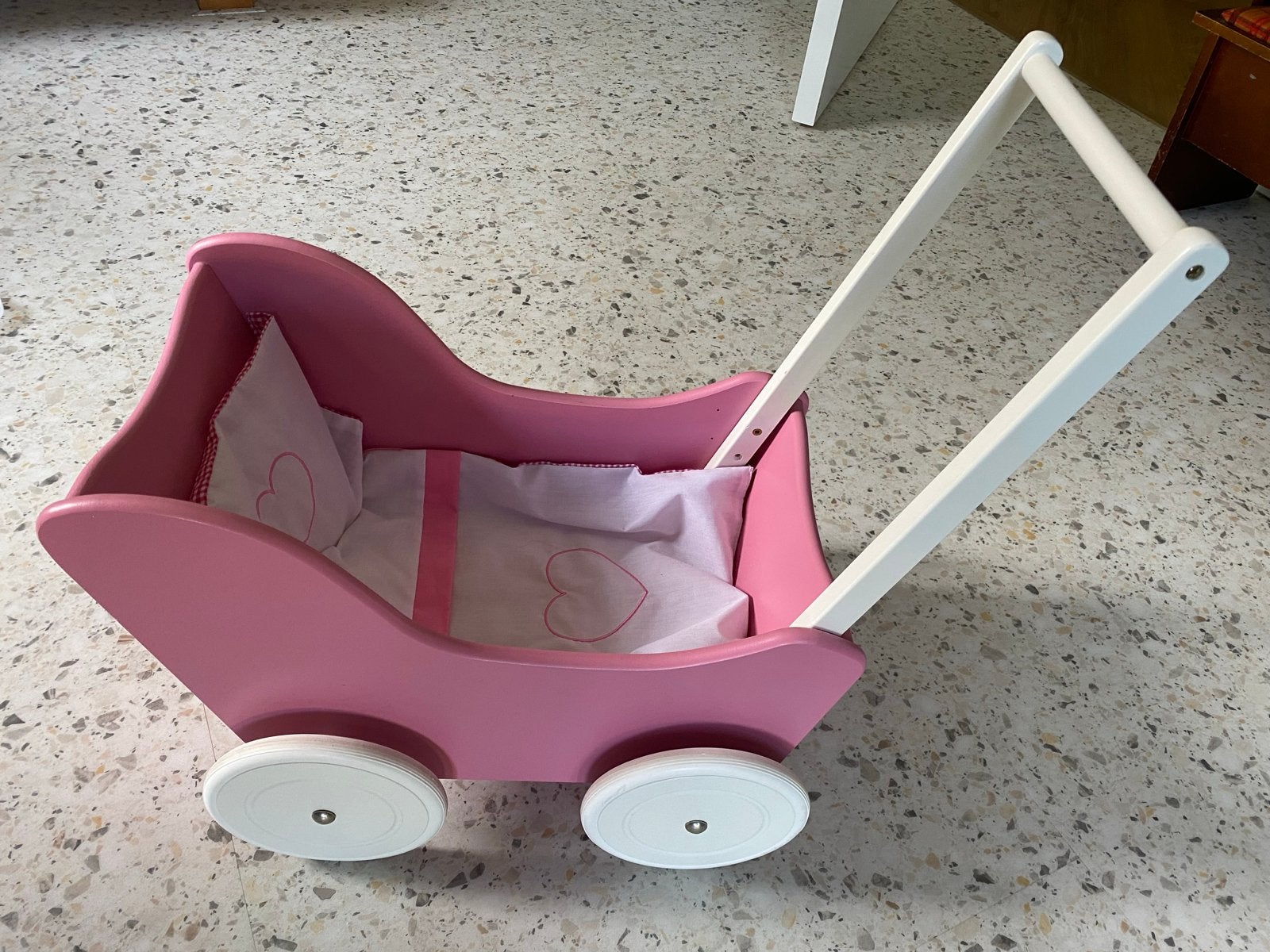 Pallas Houten Poppenwagen - Roze, Ophalen, Gebruikt, Overige typen
