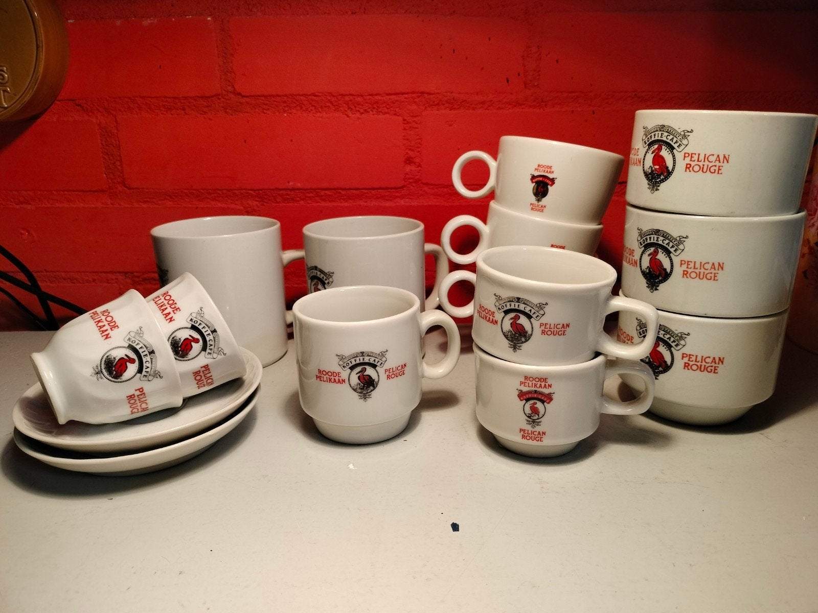 Pelikaan rouge servies delen, Ophalen of Verzenden