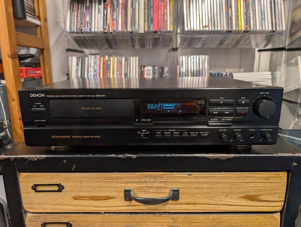 Denon DRS-640 Cassettedeck - Uitstekende Staat, Audio, Tv en Foto, Cassettedecks, Ophalen of Verzenden, Enkel, Denon, Tiptoetsen
