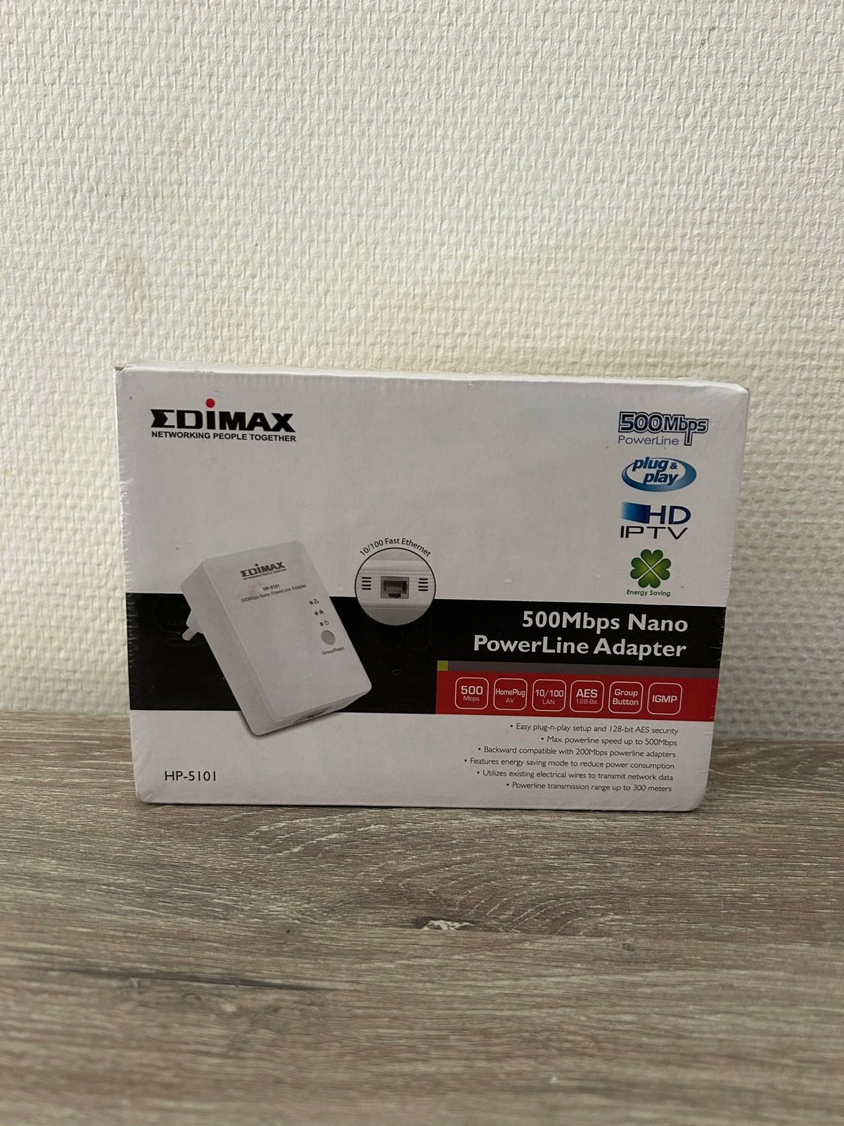 EDIMAX HP-5101 500Mbps Nano PowerLine Adapter, Computers en Software, Powerlines, Ophalen of Verzenden, Nieuw