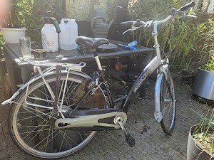 el.fiets, Ophalen, Gebruikt, Velgrem, Handrem