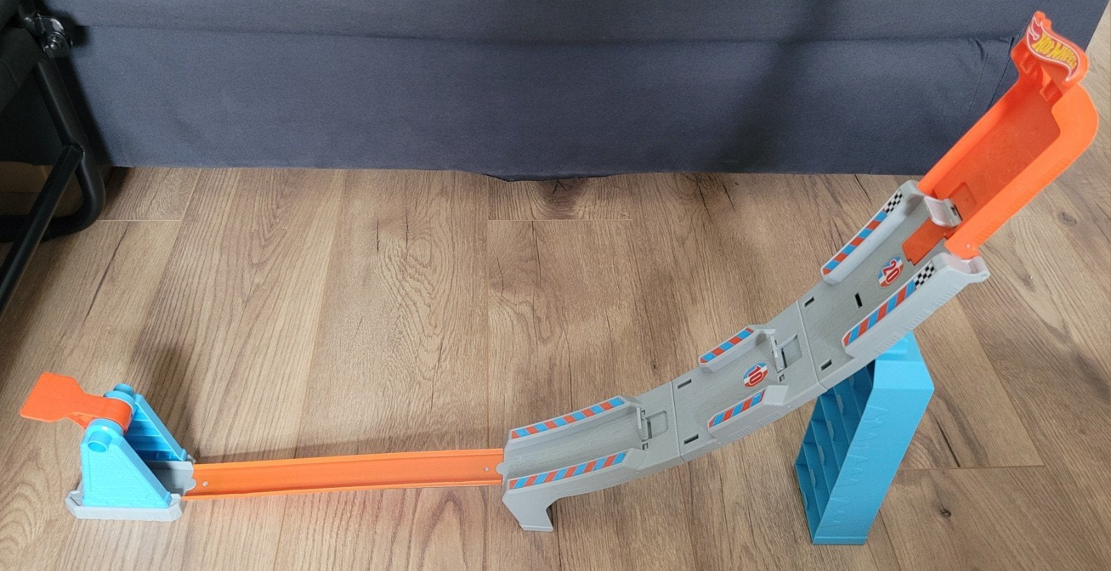 Hot Wheels Racebaan met Lanceerder en Scorebord, Ophalen of Verzenden