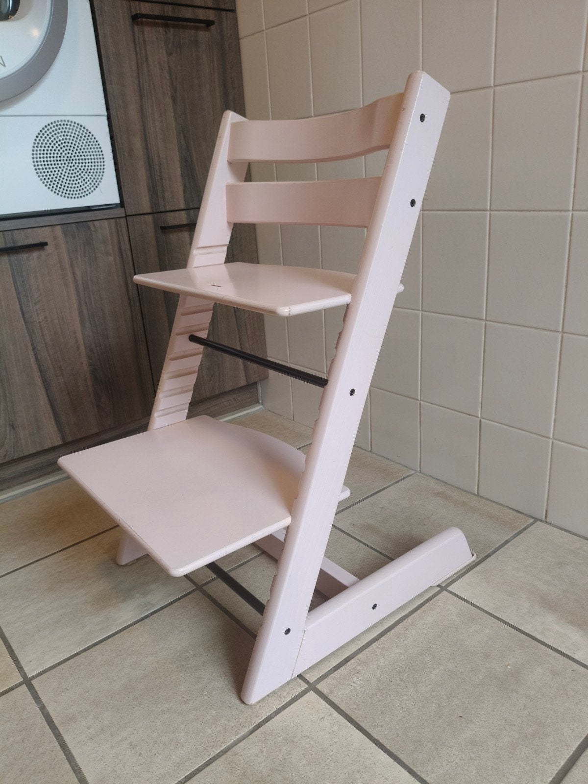 Stokke Tripp Trapp kinderstoel - Blauw en Roze (Gebruikt), Ophalen, Gebruikt, Meegroeistoel, Aanschuifbaar