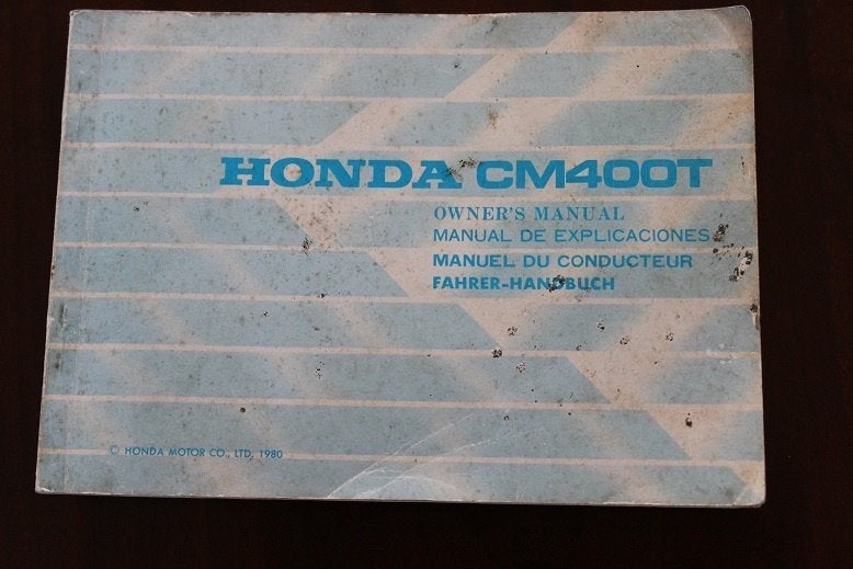 Honda CM400T 1980 motorcycle owner's manual CM 400 handbch, Ophalen of Verzenden, Honda