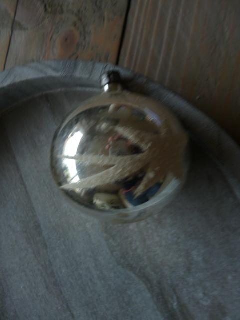 Vintage kerstbal zilver ster 26, Diversen, Kerst, Gebruikt, Ophalen of Verzenden