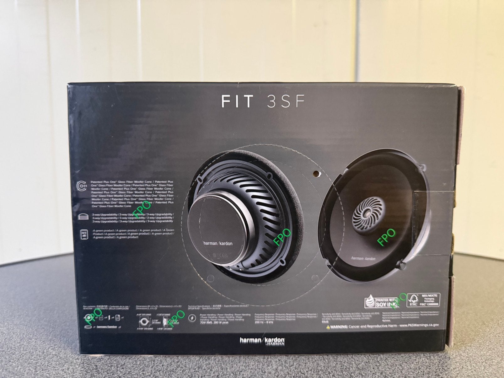 Harman Kardon FIT 3F 3.5” / 89mm 2-Way Coaxial autospeaker, Ophalen of Verzenden, Zo goed als nieuw