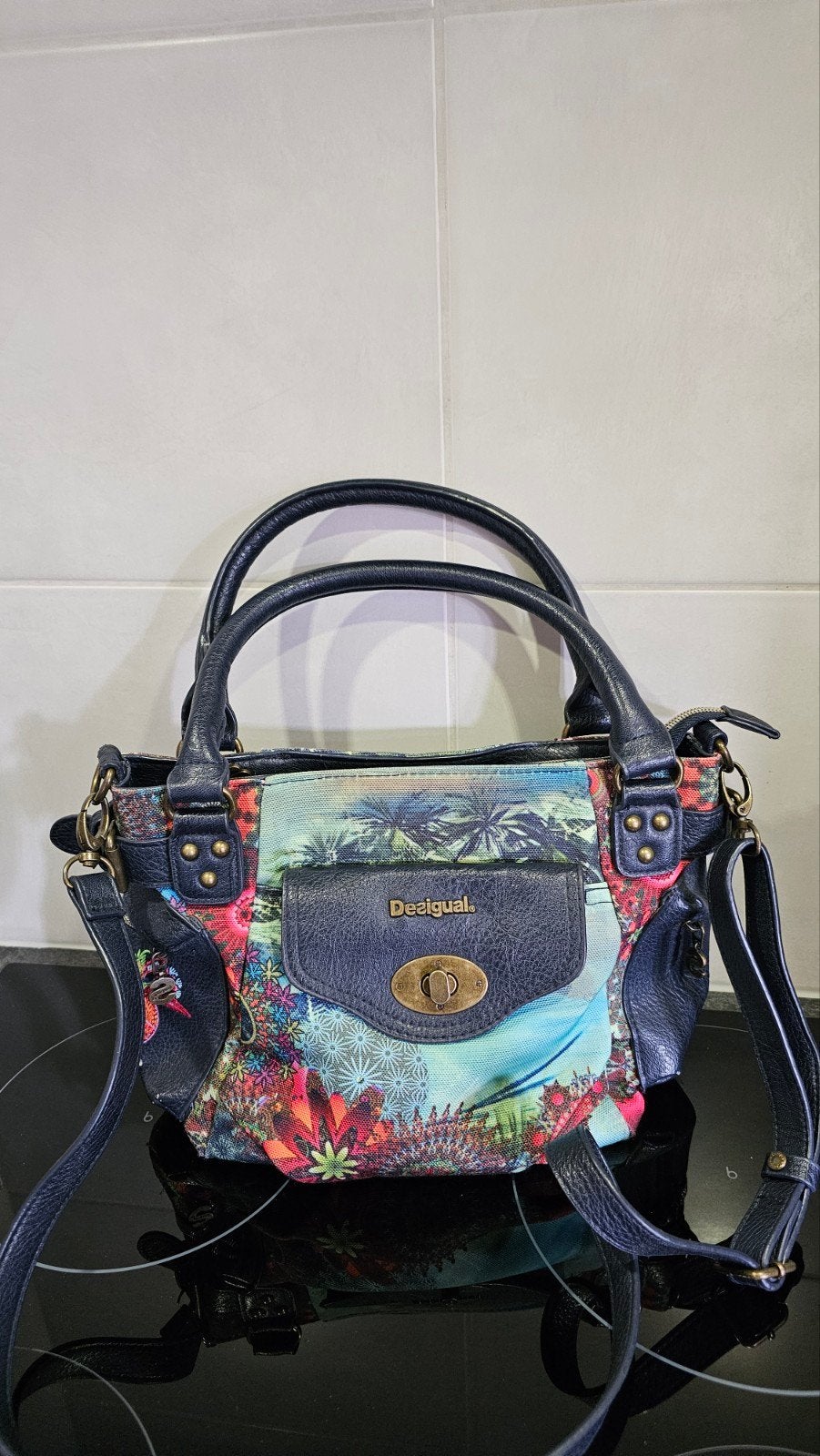 Desigual Handtas met kleurrijke print, Ophalen of Verzenden, Zo goed als nieuw, Overige kleuren, Handtas