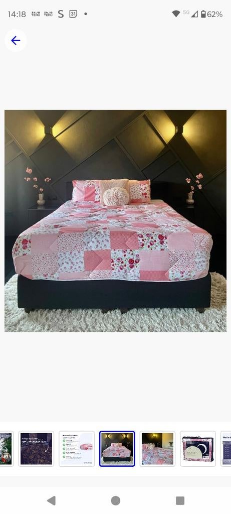 All Seasons Dekbed met 2 Roze Kussenslopen 240x200, Ophalen of Verzenden
