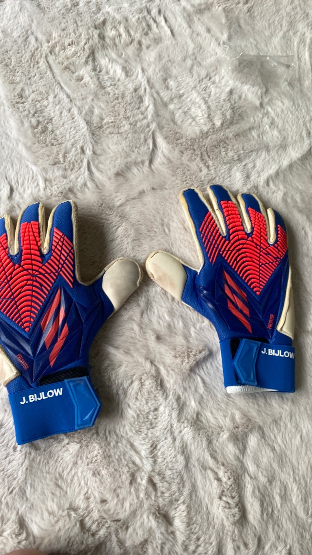 Justin Bijlow gedragen keepershandschoenen training, Ophalen of Verzenden, Gebruikt, Handschoenen