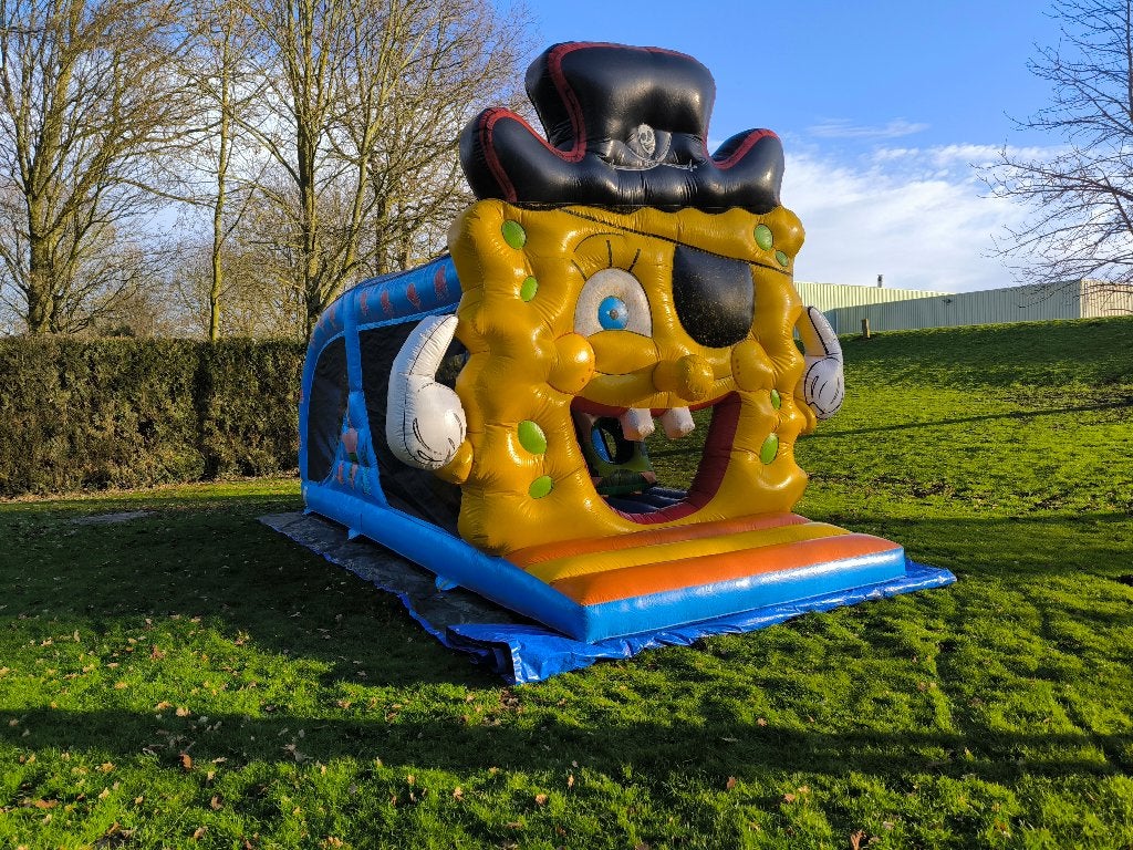 Springkussen Stormbaan Spongebob te huur!, Ophalen, Zo goed als nieuw, Overige