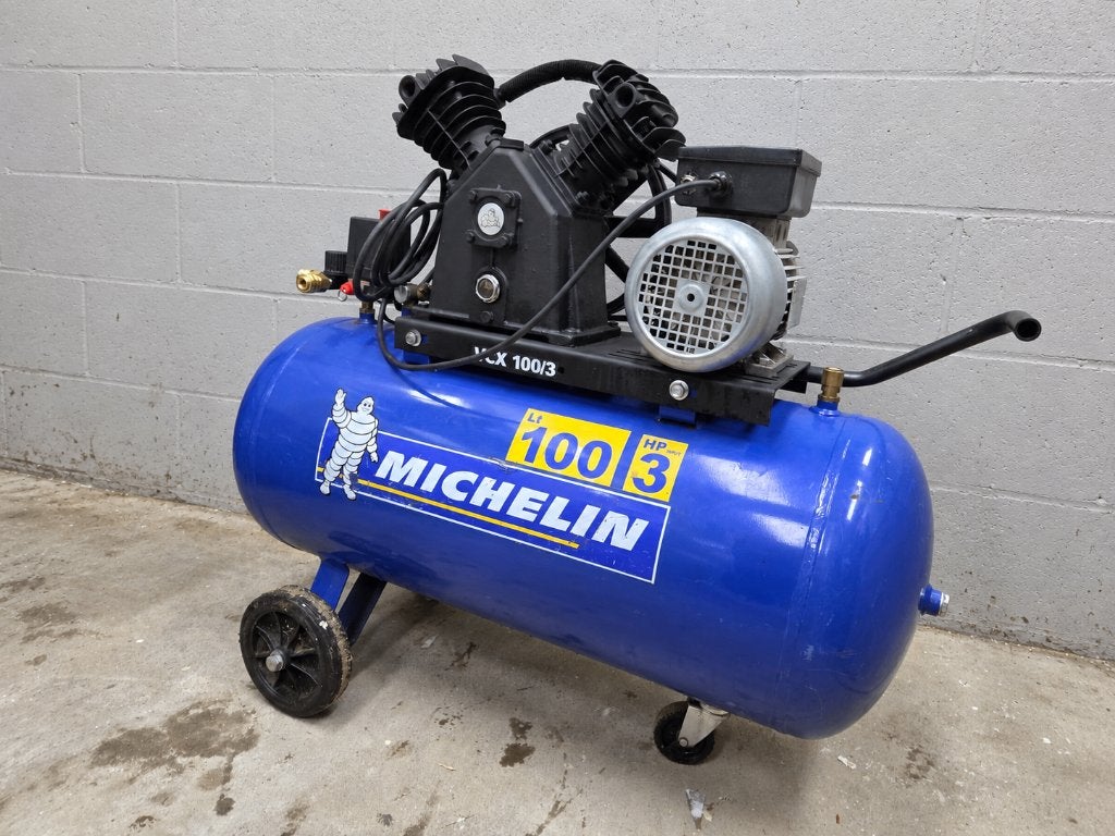 Michelin VCX 100/3 compressor – 100L – 230V, Ophalen, Gebruikt, 200 tot 400 liter/min, Mobiel