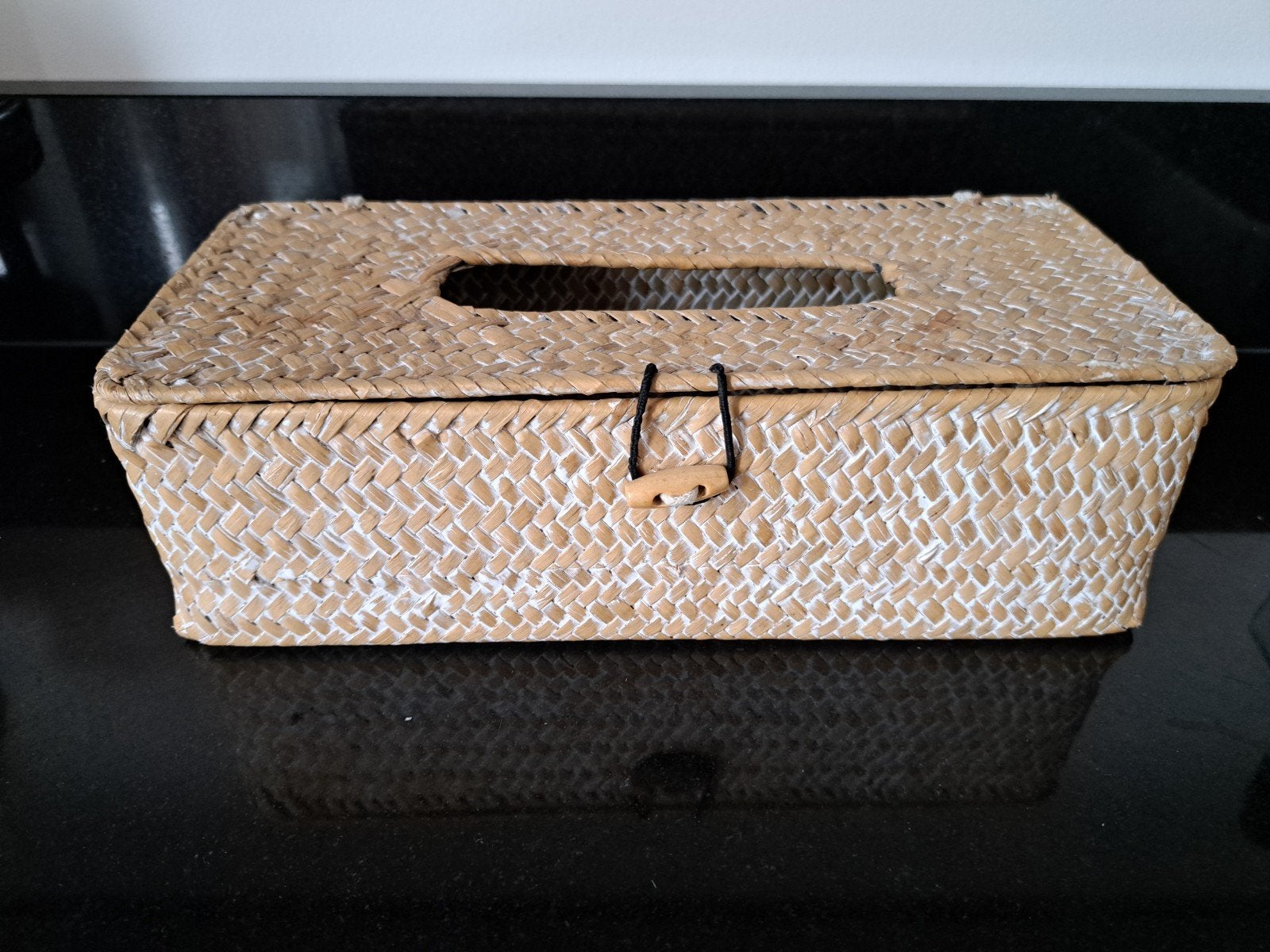 Natuurlijke zeegras tissuebox whitewash, Ophalen of Verzenden, Nieuw